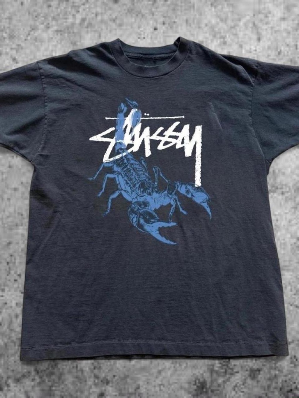 Gildan Black Short-Sleeve Tee with Blue Scorpion Graphic